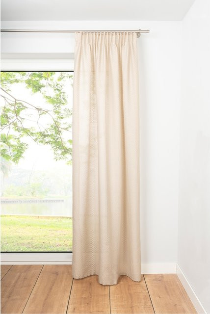 Ondeco Schlaufenschal Dot Gardine blickdicht in Sand, B: 135 cm, H: 300 cm - Bild 1