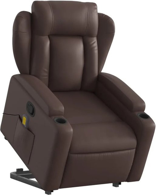 vidaXL Massagesessel Modell 9 mit Aufstehhilfe in Braun aus Kunstleder - Bild 1