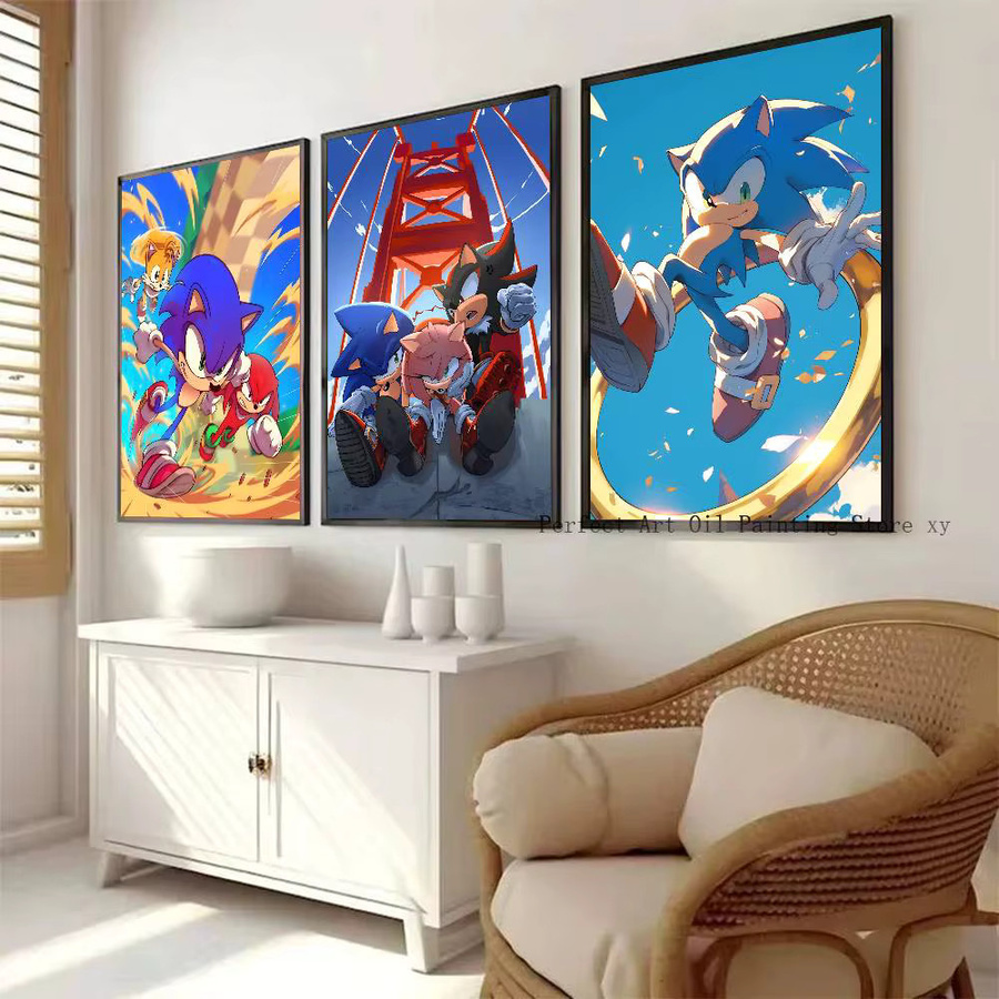Sonic S Poster von Game Characters, selbstklebend und wasserfest, mehrfarbig, rechteckig - Bild 3
