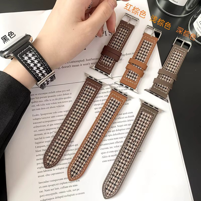 Uhrenarmband Leder, Plaid, für Apple Watch 42/38mm 45/41mm 49mm - Bild 4