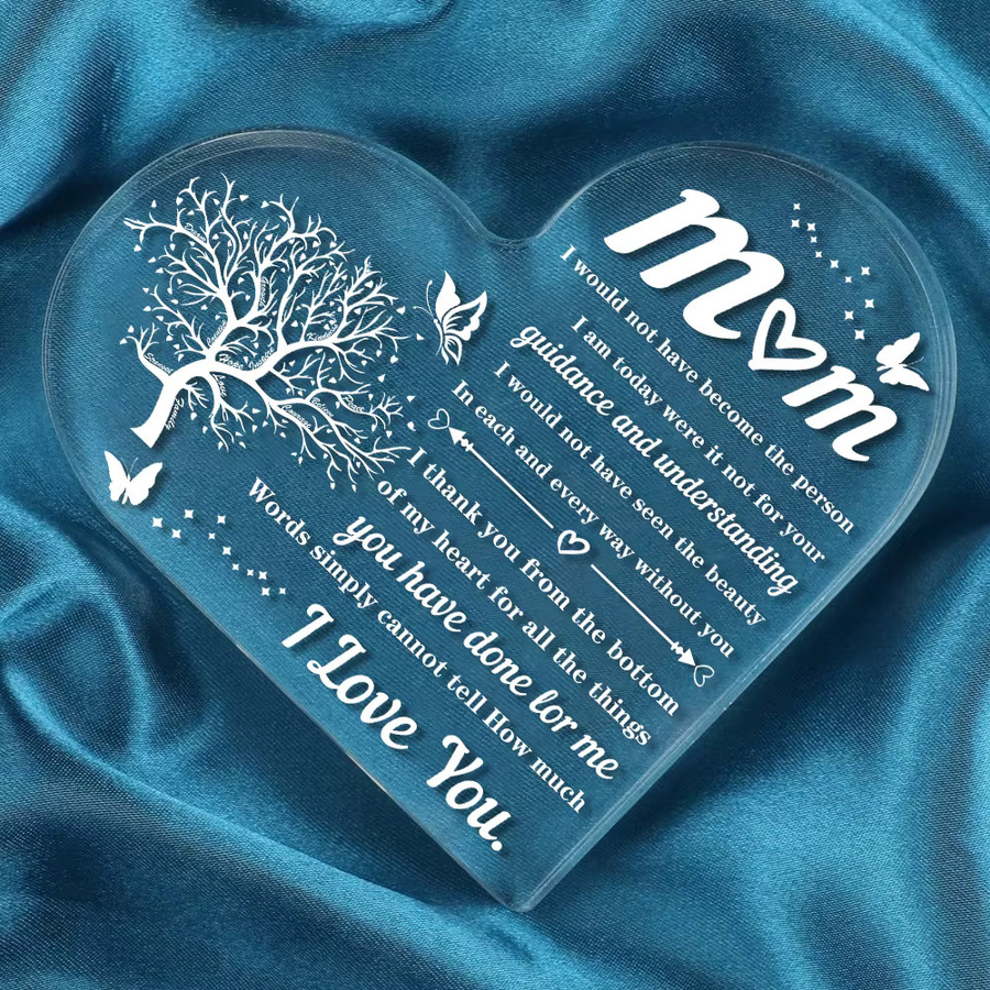 CIFBUY Herz-Acryl Dekoration in Weiß und Transparent als Geschenk zum Muttertag oder Geburtstag - Bild 2