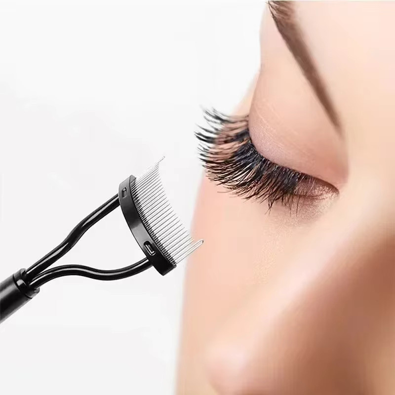 vvocci Wimpernkamm Edelstahl, Schwarz, Unisex - Bild 2