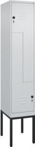 C+P Z-Spind Classic PLUS Spind mit 2 Fächern, Gestell in Grau, B/T/H: 212 x 40 x 50 cm - Bild 1