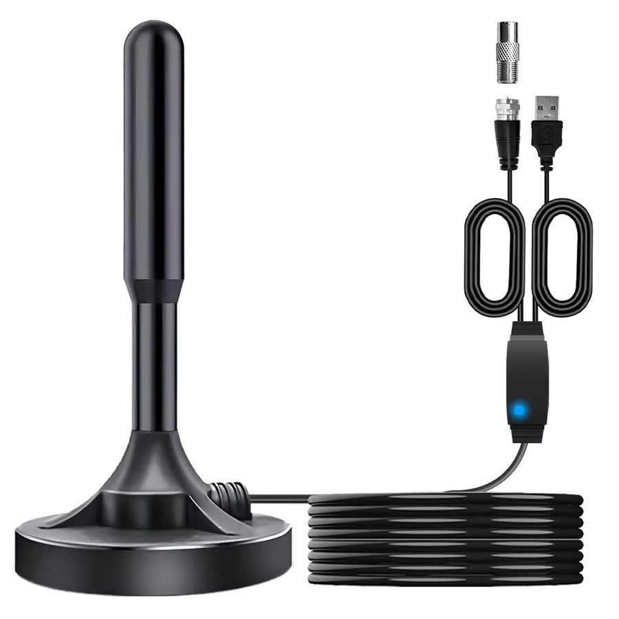 YUNYINMING Digitale Indoor-TV-Antenne für DVB-T2 4K mit verlängertem Saugnapf, Schwarz - Bild 6