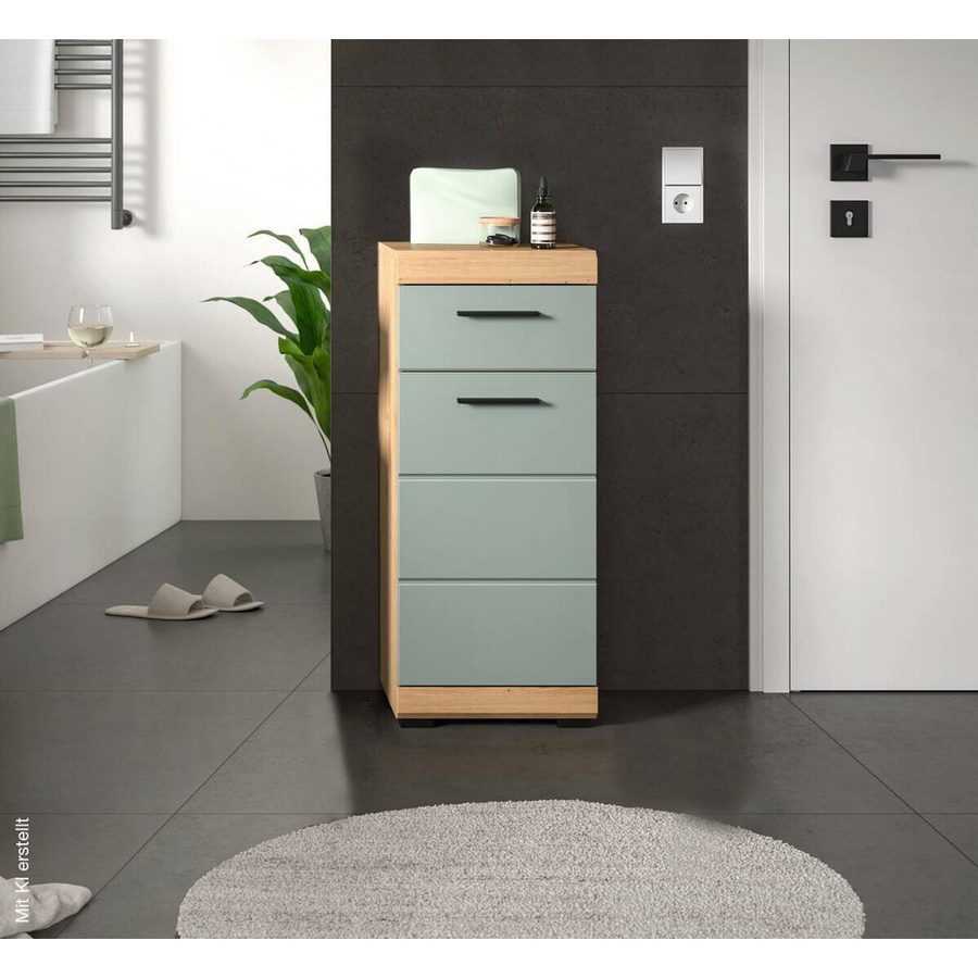 Xonox Standschrank Scout Eiche Artisan Nachbildung Salbei B/H/T: 37 x 88 x 31 cm - Bild 3