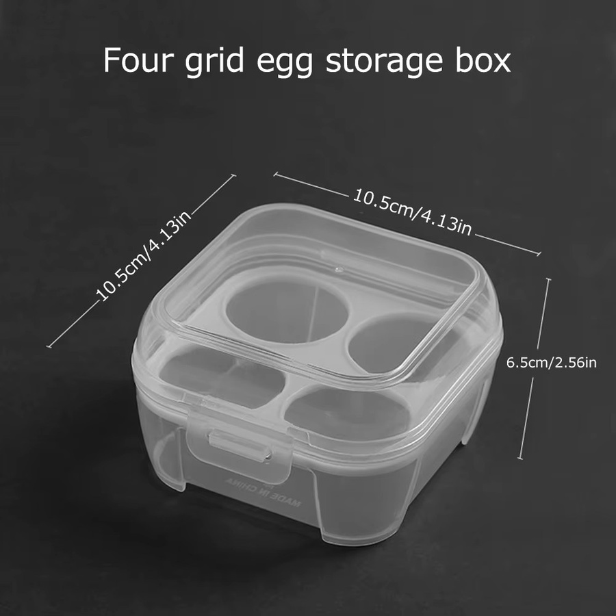 APWIKOGER Tragbare Eier-Aufbewahrungsbox aus Kunststoff in Transparent mit Fächern und Snap-Lid für Camping und Picknick - Bild 2