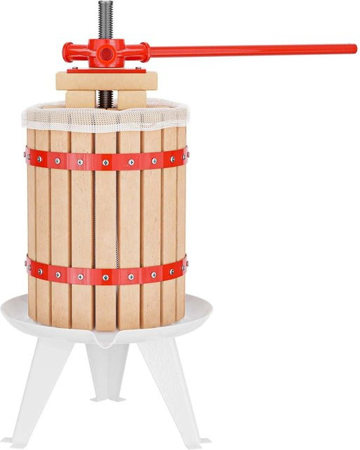Wiltec Obstpresse 18l Saftpresse und Maischepresse in Braun-rot - Bild 1