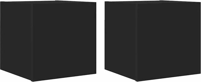 vidaXL TV-Wandschränke 2er-Set Schwarz B/T/H: 30,5 x 30 x 30 cm - Bild 1