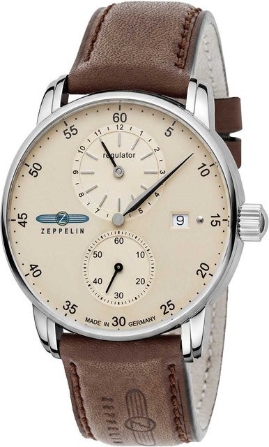 Zeppelin Automatik Herrenuhr, Edelstahl, Leder, 43 mm, 5 ATM - Bild 1