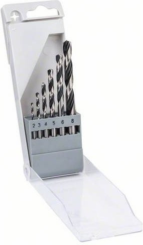 Bosch PointTeQ HSS Metall-Spiralbohrer-Set 6-teilig aus Edelstahl in Schwarz und Silber - Bild 1
