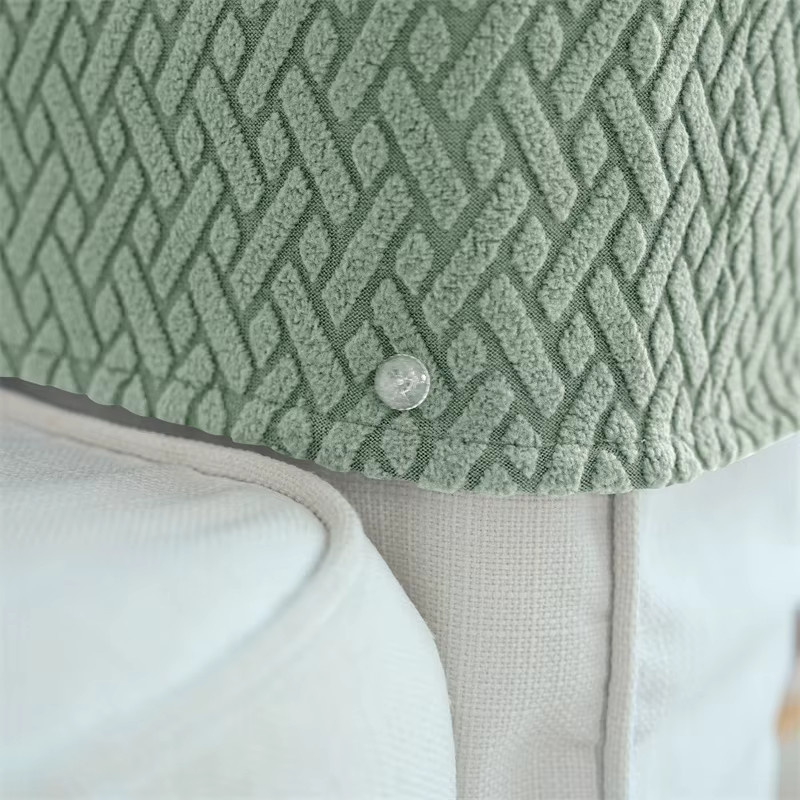 2er-Set Jacquard Armlehnen-Schutzbezüge von Yupartex in Schwarz und Grün für Sessel und Sofas - Bild 4
