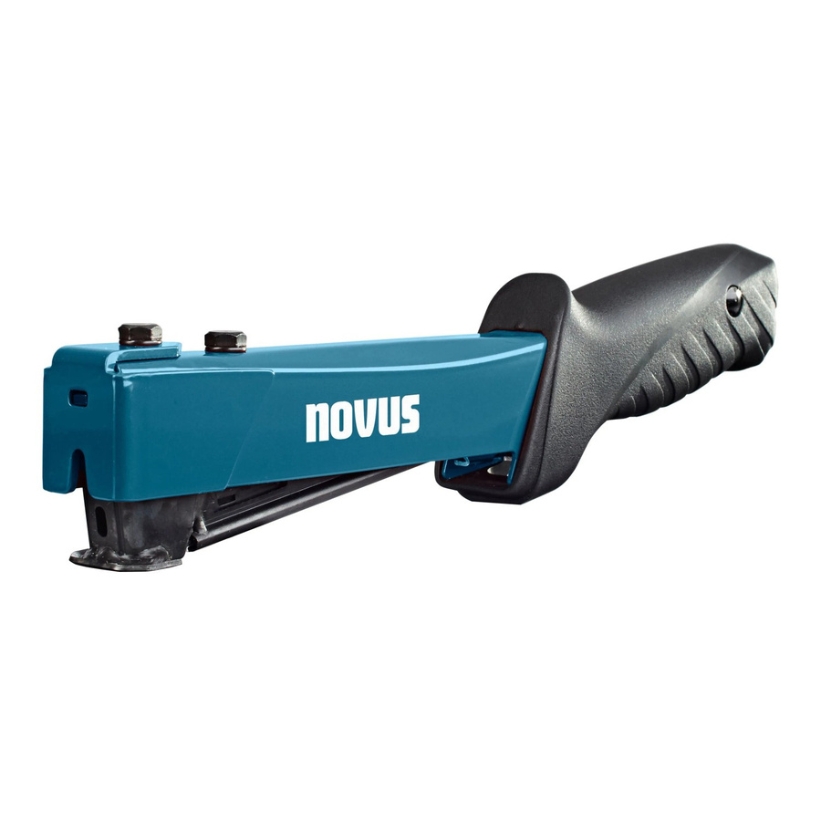 Novus Tools Hammertacker J-044 Typ G Premium-Tacker für Flachdrahtklammern 6–12 mm in Blau-Schwarz - Bild 2