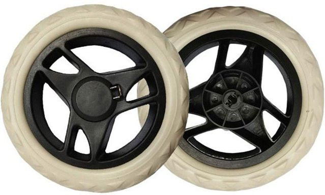 Verschleißfeste Ersatzrolle DZrudundianzi für Einkaufswagen und Rollstühle, Farbe: Weiß, Durchmesser: 17 cm - Bild 1