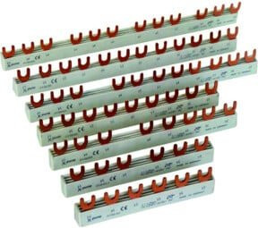 Eaton Euro-Vario-Sammelschiene IE=63A EVG-4PHAS/8MODUL in Silber - Bild 1