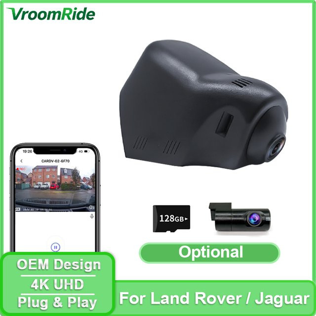 HESHECAM Dashcam in 4K UHD für Land Rover Discovery Sport, Range Rover Evoque sowie Jaguar E PACE, XE, XF, XJ, XJL, XEL in Schwarz - Bild 1