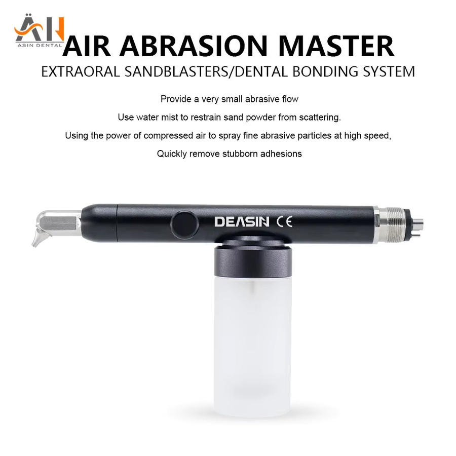 DEASIN Dental Air Abriebpolierer Micro Blaster Sandstrahlset in Schwarz mit 2/4 Loch Option für die Zahnaufhellung - Bild 2