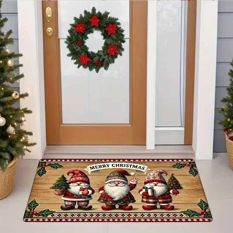 VIKAMA Weihnachts-Zwerg Fußmatte rutschfest und langlebig für Eingangsbereich und Badezimmer - Bild 3