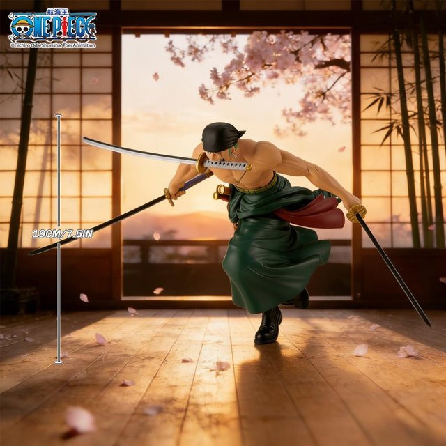 Yiran toy 1 One Piece Zoro Dreischwertstil Actionfigur Anime ab 14+ Jahren - Bild 1
