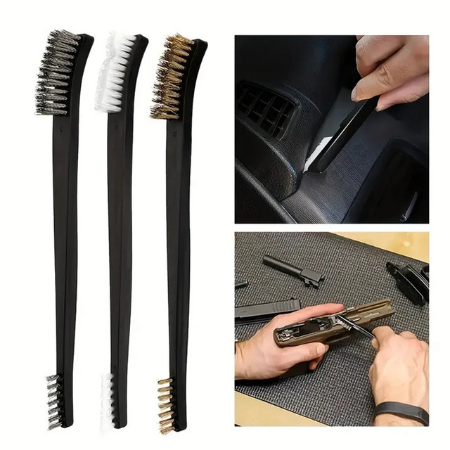 Universal Reinigungsset für Jagdwaffen und Pistolen mit Doppelend-Stahldrahtbürste und Nylon-Pick-Set aus Edelstahl - Bild 1