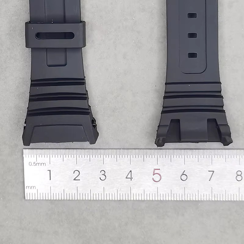 Casio Uhrenarmband, Silikon, 18 mm, Schwarz, Unisex - Bild 4
