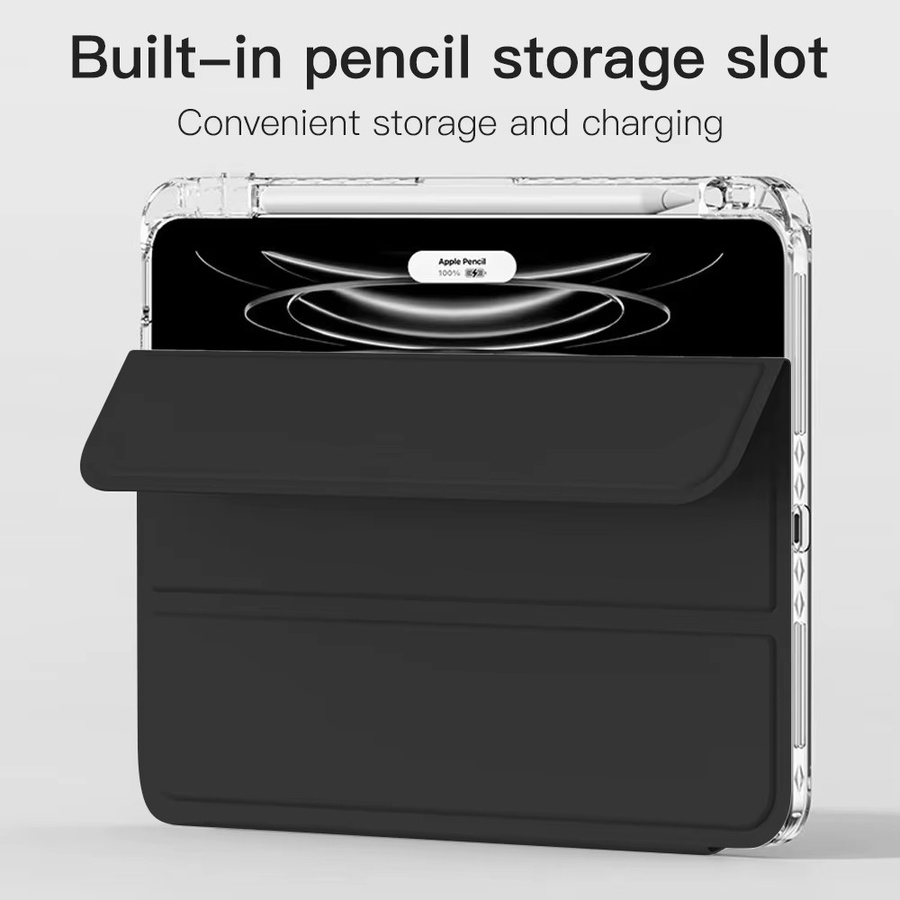 EMTRA Trifold Acryl Hard Cover Hülle für iPad Air 13 Zoll und 11 Zoll sowie iPad 10.2 und 9.7 in Transparent und Blau - Bild 2
