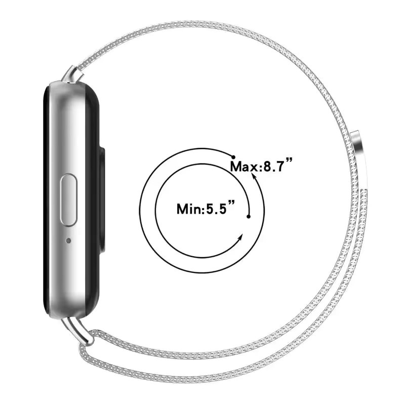 Samsung Uhrenarmband Edelstahl, Milanese Loop, Silber, Samsung Galaxy Fit 3 - Bild 3