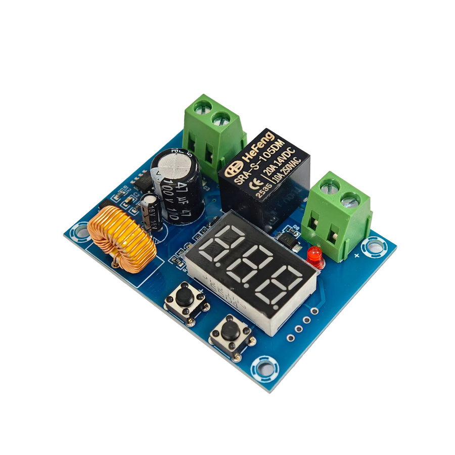XH-M609 Batterie-Überentladungsschutzmodul 12V-36V mit Digitalanzeige, Einstellbare Unterspannungs-Abschaltplatine für Blei-Säure und Lithium-Batterien, Blau - Bild 2