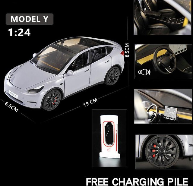 Linyi toy car Model Y Premium Elektro-Crossover, Modellauto, Metall, 1:24, ab 14 Jahren - Bild 1