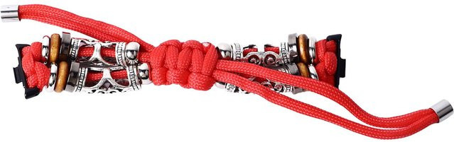 Neoglint Uhrenarmband, geflochten, Perle, rot, Unisex - Bild 1