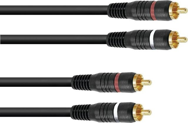 Omnitronic Cinch Kabel 2x2 in Schwarz, Länge: 10 m - Bild 1