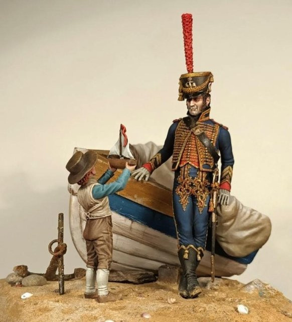 JIJIE Marineoffizier und Kinder-Seemann, Modellbausatz, 1:24, unmontiert, unbemalt - Bild 1