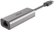 Asus USB-C2500 USB-C Ethernet Adapter mit 2.5 GbE und USB-A in Silber - Bild 1