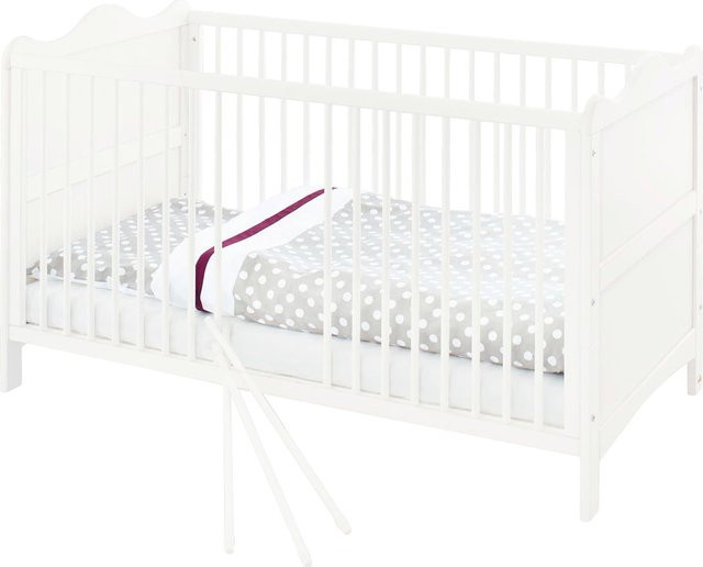 Pinolino Babyzimmer Florentina Set extrabreit in Weiß mit Regalaufsatz aus Kiefer und Dekor - Bild 1