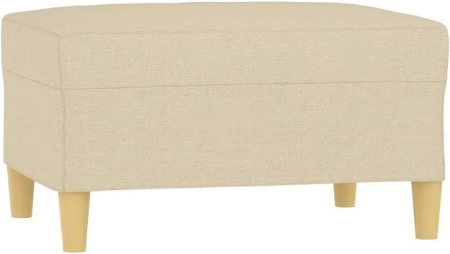 vidaXL Fußhocker Creme aus Stoff Modell 2 B/T/H: 70 x 55 x 41 cm - Bild 1