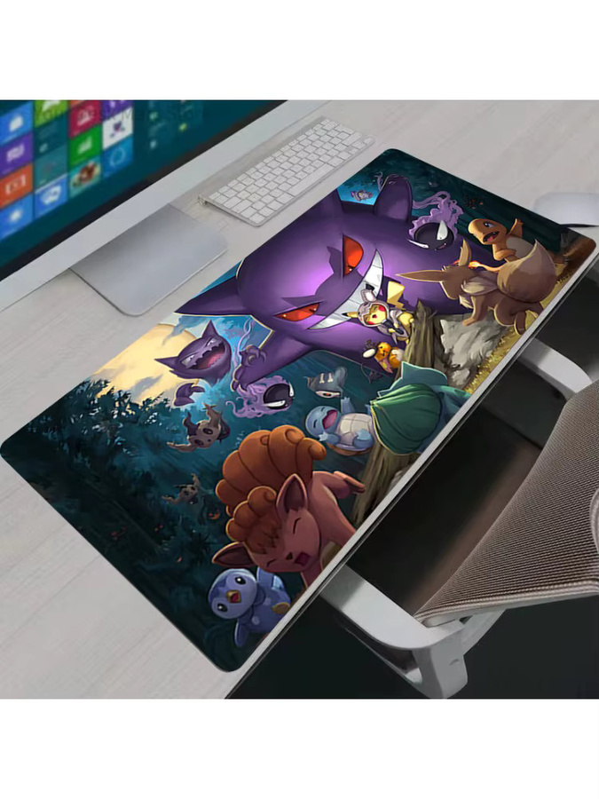 Potdemiel Mauspad Gengar Pokemon Anime Design Multicolor Schreibtischunterlage für PC und Laptop - Bild 2