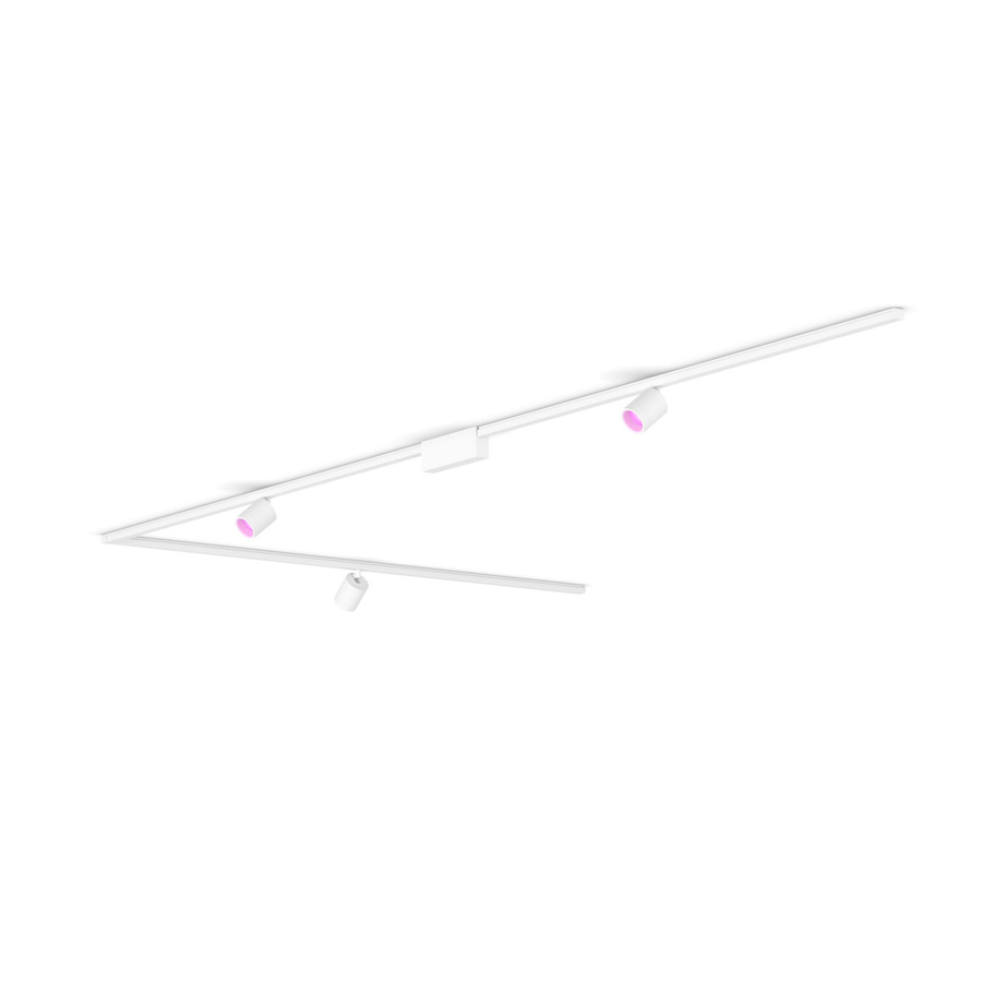 Philips Hue Perifo Basis-Set L-förmige LED-Deckenleuchte in Weiß mit 3 Spots - Bild 1