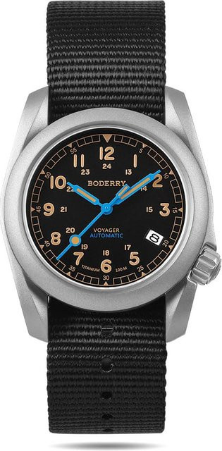 BODERRY Armbanduhr, Automatik, Titan, 40 mm, Textil/NATO, Herren - Bild 1