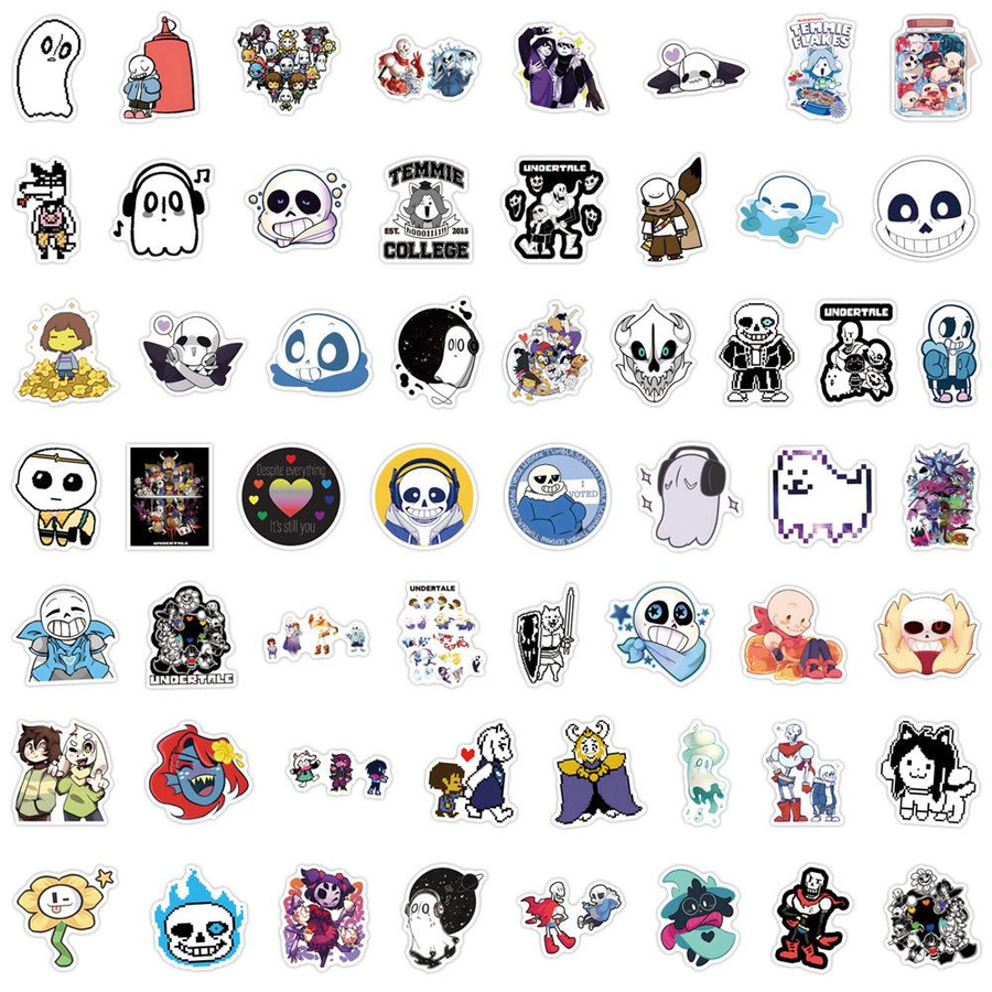 55 Undertale Doodle Aufkleber Set in Multicolour für Laptop, Handy und Koffer - Bild 3