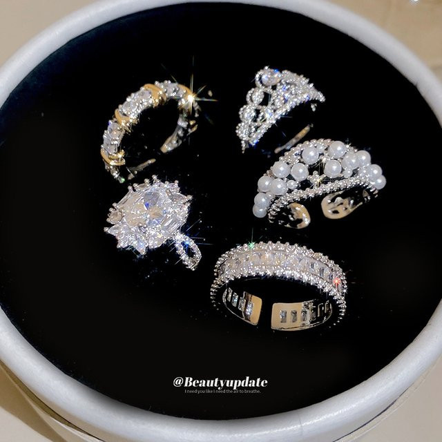 UOSU Ring, Vintage, Zirkonia, Silber, Herren - Bild 1