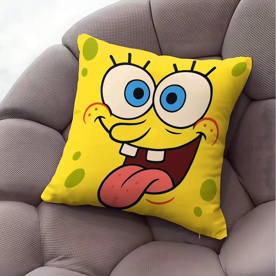 Potdemiel SpongeBob Dekokissen Gelb, quadratische Kissenhülle für Sofa und Raumdekoration, Breite: 30 cm, Höhe: 30 cm, Tiefe: 30 cm - Bild 2