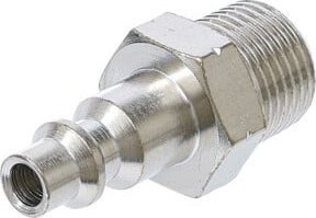 BGS Druckluft-Stecknippel 7064 in Silber mit 10 mm (3/8") Außengewinde - Bild 1