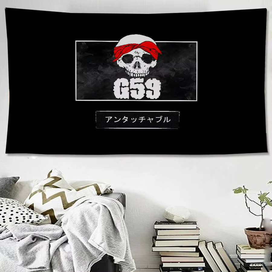 S-Suicideboys G59 DIY Wandteppich im Tarot-Hippie-Stil, Schwarz, Rechteckig - Bild 4