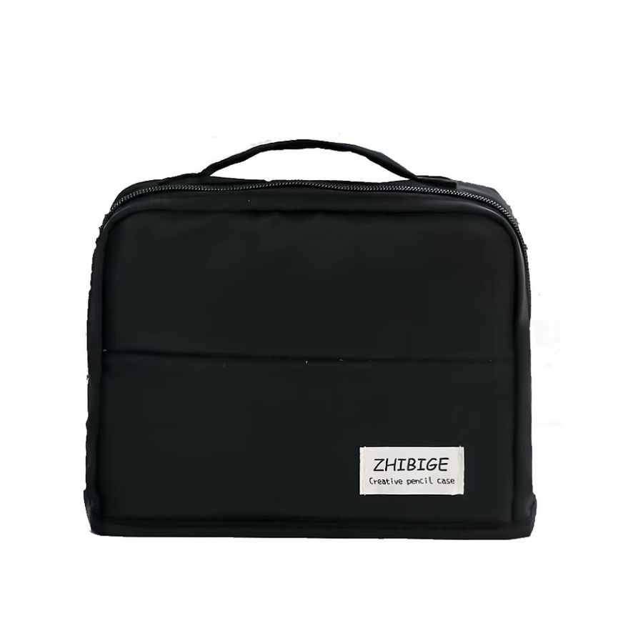 Große Schreibwaren Tasche mit 11 Fächern als tragbares Etui für Stifte und Kosmetik in Weiß - Bild 6