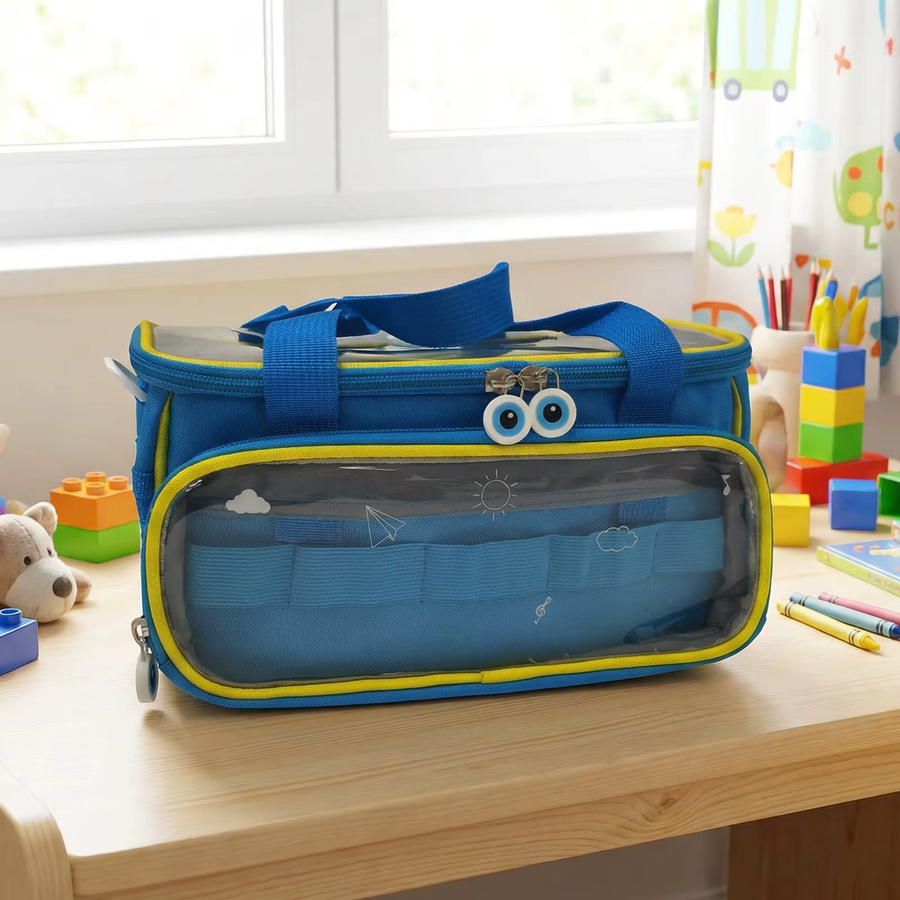 ALLOET Tragbare Reise-Aufbewahrungstasche mit Schultergurt als Organizer-Tasche für das Toniebox Starter-Set in Blau - Bild 3