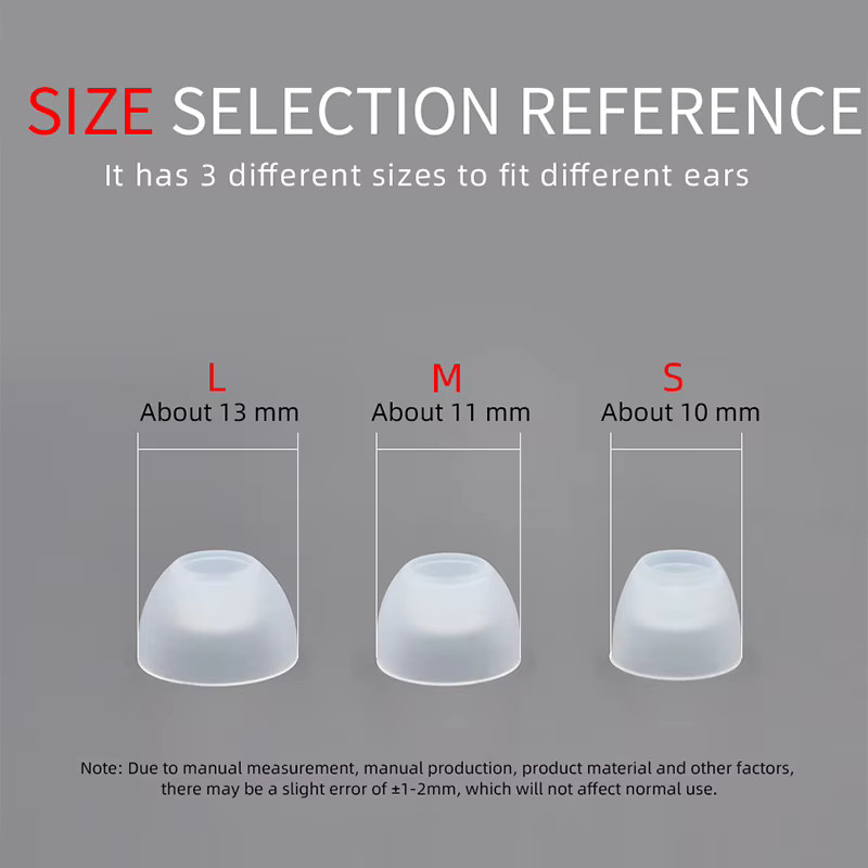 KZ Silikon-Ohrpolster für In-Ear-Kopfhörer, 3 Paar (6 Stück), transparent, geräuschisolierend und bequem - Bild 3