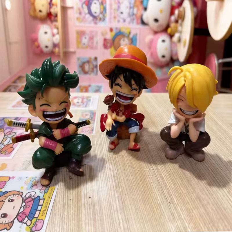 Bandai One Piece Luffy & Zoro, Q-Version Sitzende Figuren, 2-teiliges Set - Bild 1