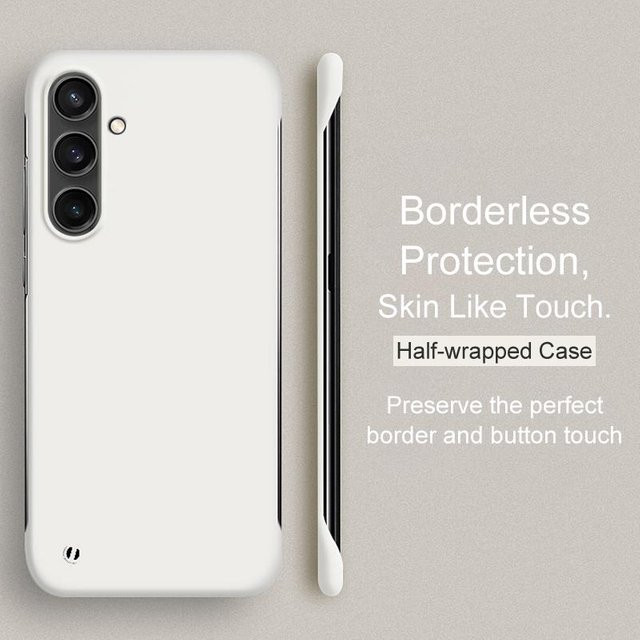 Luxus randloses Hart-PC-Gehäuse für Samsung Galaxy S24 S23 S22 S21 FE Note 10 Plus 20 Ultra matte Abdeckung in Bonbonfarben und Weiß - Bild 1