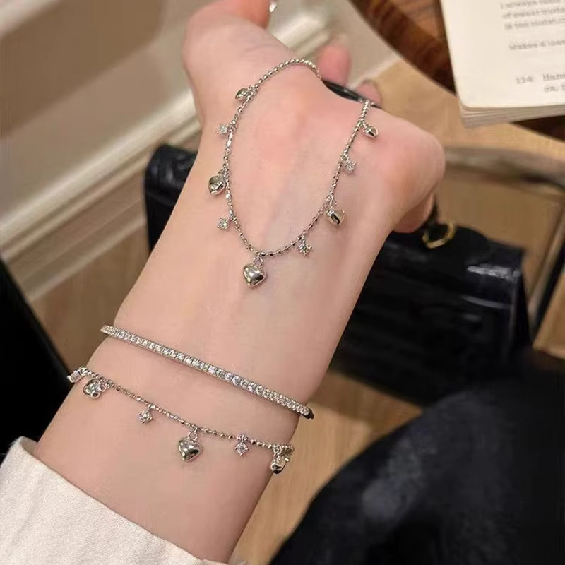 FANGSU Herz-Armband, 925 Silber, Damen - Bild 3
