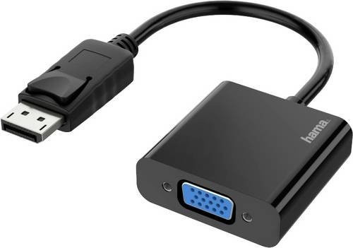 Hama Video-Adapter DisplayPort auf VGA in Schwarz für Full-HD 1080p - Bild 1