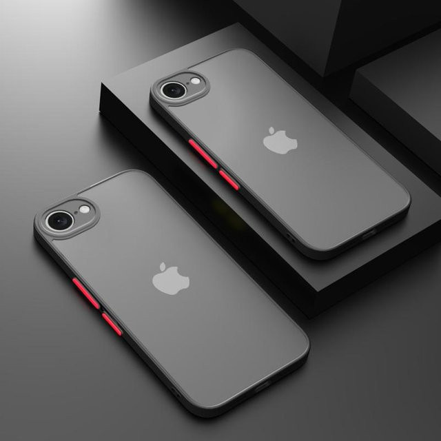 Yiran Armor Schutzhülle für iPhone 16E in Grau mit mattem Farbblock-Design und Kameraschutz aus hartem PC - Bild 1